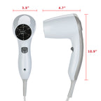 Sunbeam GreenSense Hospitality Wall-Mount Hair Dryer with Dual Wattage and Tourmaline Technology, Availabe in White and Gray