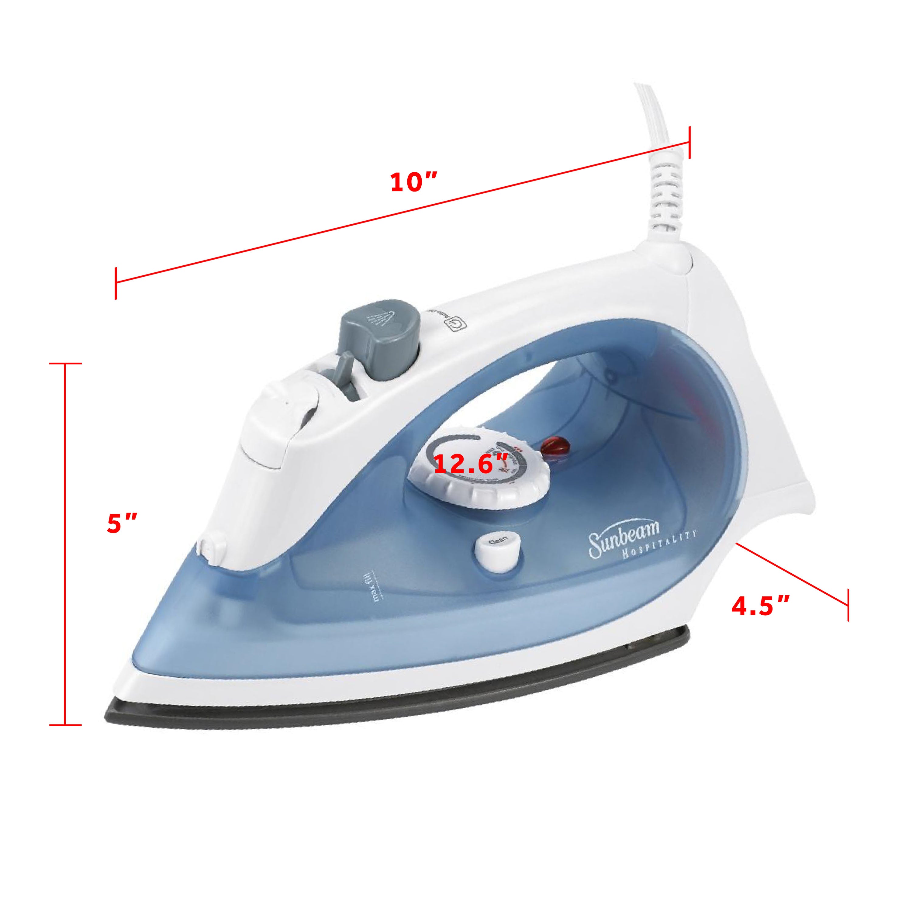 Sunbeam GreenSense Hospitality Steam Iron with Water Saving Technology and Non-Stick Soleplate