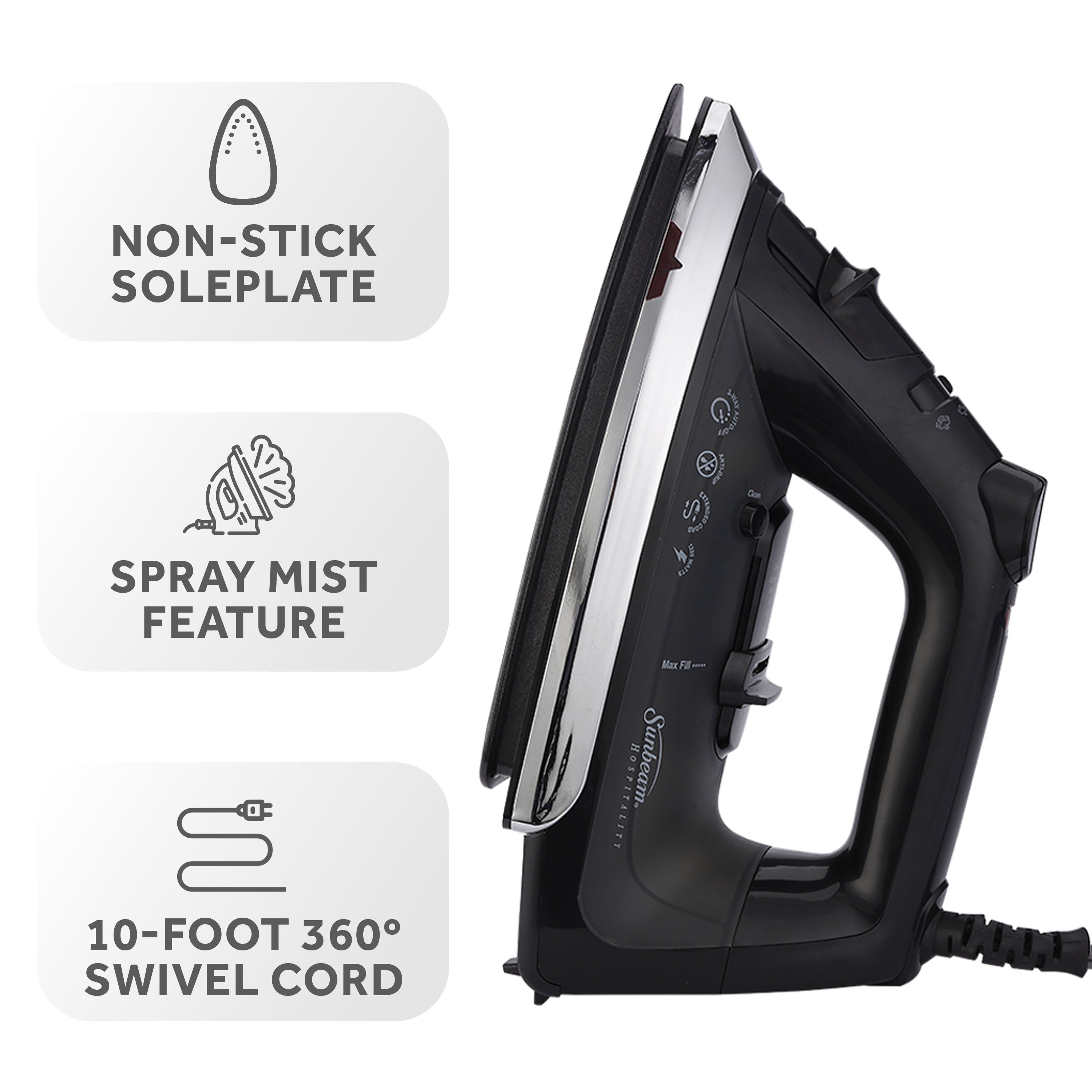 Sunbeam Classic Steam Iron Available in White and Black