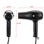 Sunbeam Mid-Sized Folding Hospitality Hair Dryer with Folding Handle and Cool Shot Button, Available in White and Black