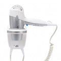 Sunbeam Wall-Mount Hospitality Hair Dryer with GreenSense Dual Wattage and LED Nightlight Available in Silver/White and Silver/Black