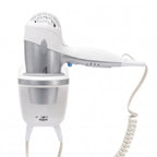 Sunbeam Wall-Mount Hospitality Hair Dryer with GreenSense Dual Wattage and LED Nightlight Available in Silver/White and Silver/Black