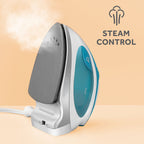 Sunbeam 1080W Travel Steam Iron, White/Teal