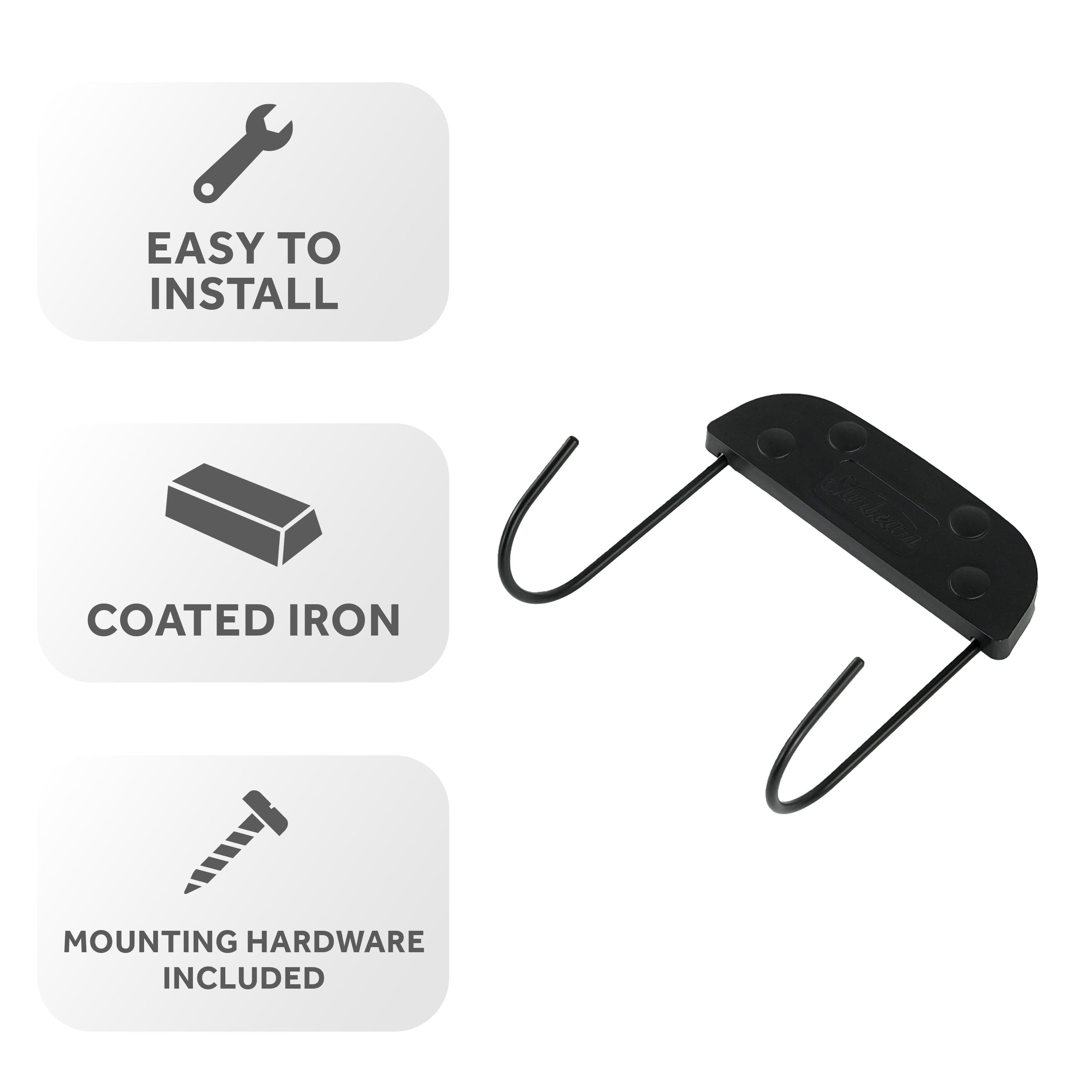 Sunbeam Hospitality Iron Organizer with Drop-In Storage and Cord Management Available in White and Black