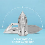 Sunbeam 1700W Turbo Steam Iron, White/Chrome