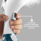 Sunbeam 1200W Power Steam Handheld Steamer, White/Blue
