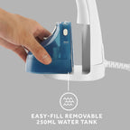 Sunbeam 1200W Power Steam Handheld Steamer, White/Blue