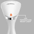 Sunbeam 1200W Power Steam Handheld Steamer, White/Blue