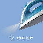 Sunbeam 1200W Compact Steam Iron, Blue/White