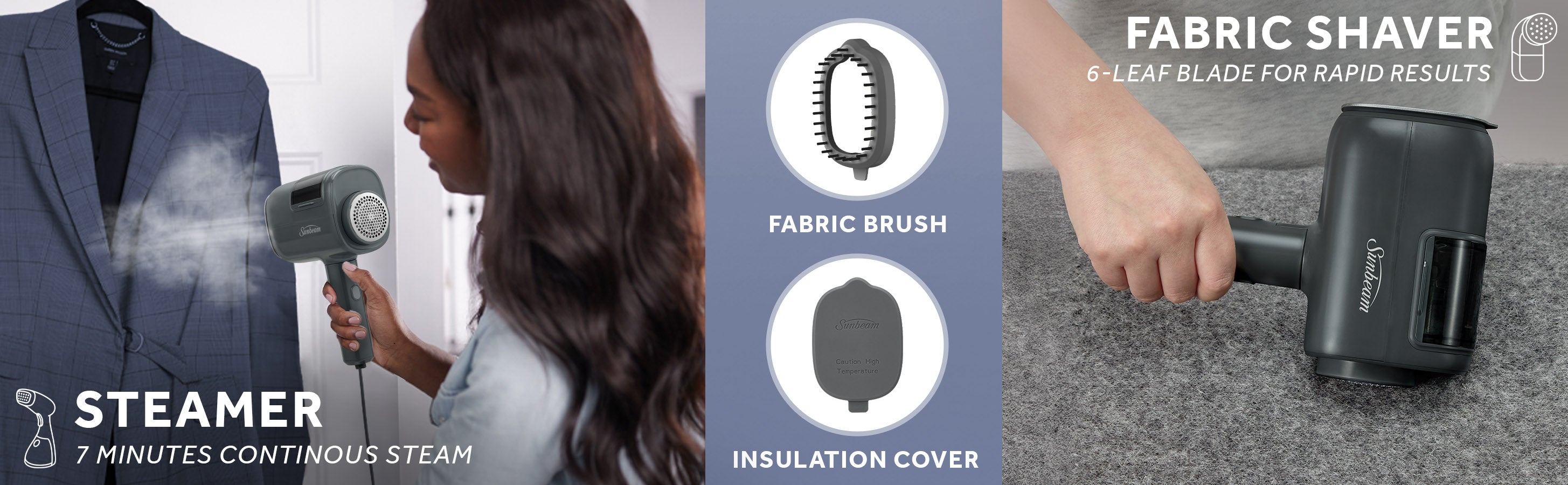 ReviveSystem 3-in-1 Steamer, Iron and Fabric Shaver