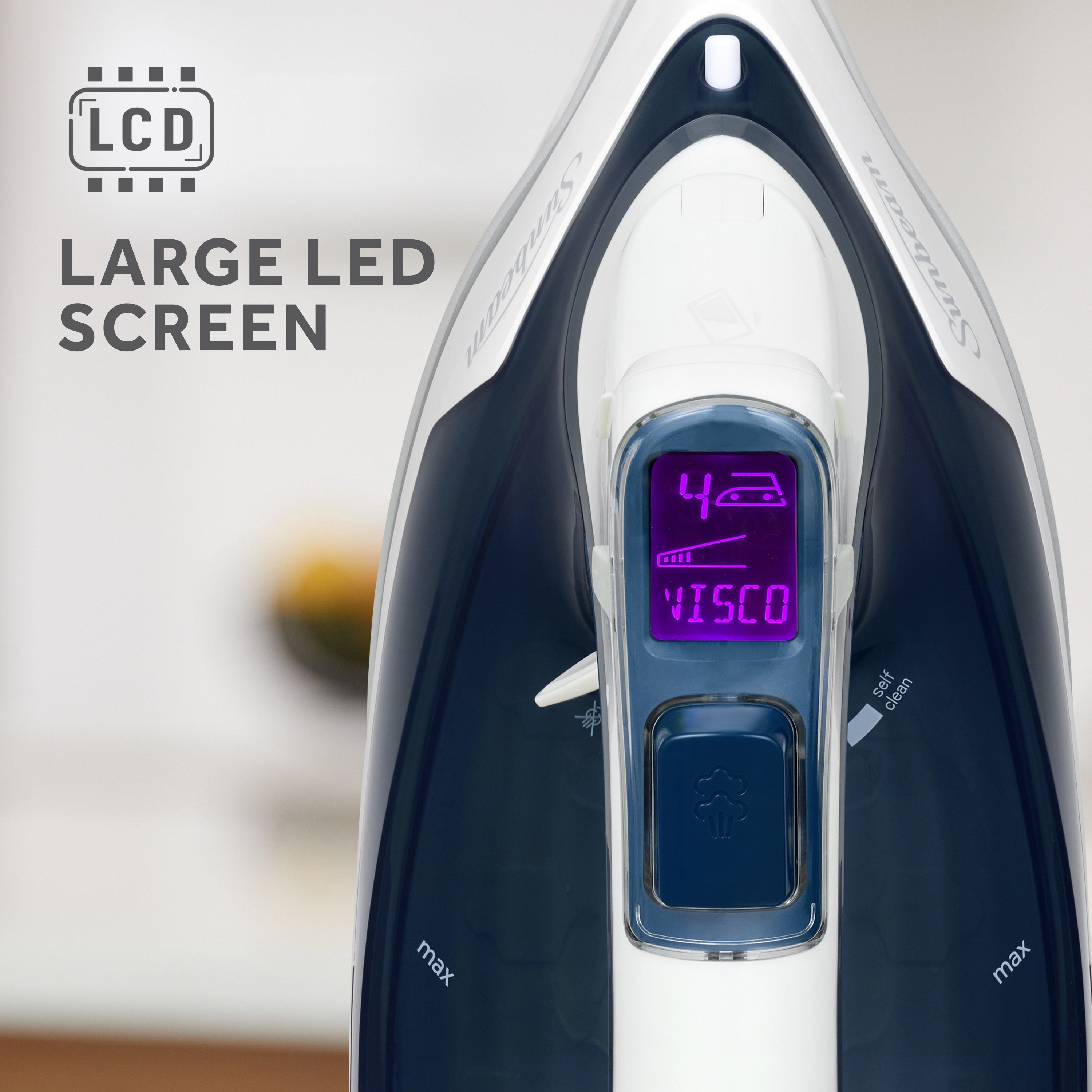 Sunbeam 1700W Digital Pro Steam Iron with Rectractable Cord