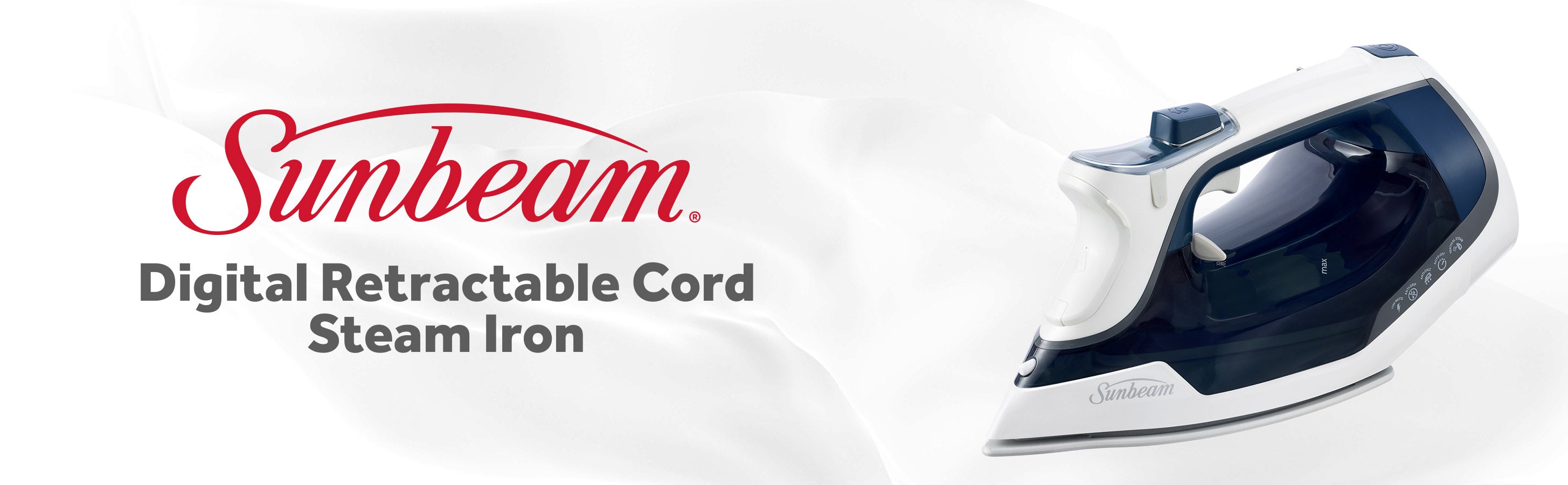 Sunbeam 1700W Digital Pro Steam Iron with Rectractable Cord