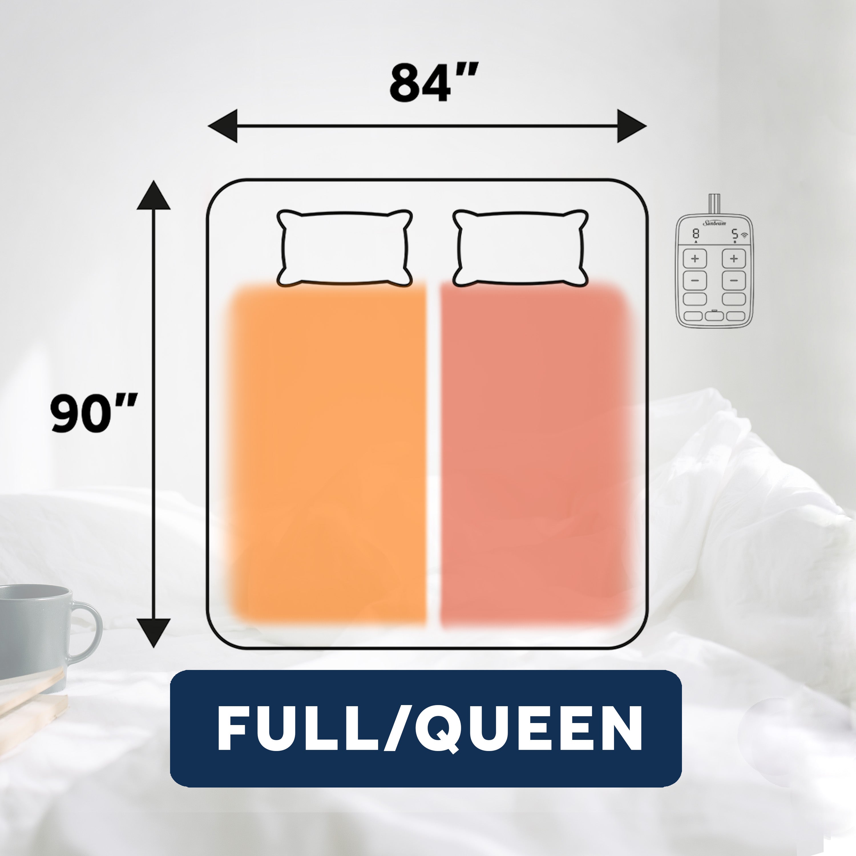 Sunbeam Connected Heated Blanket Loftec AI Voice Control Queen 90x84