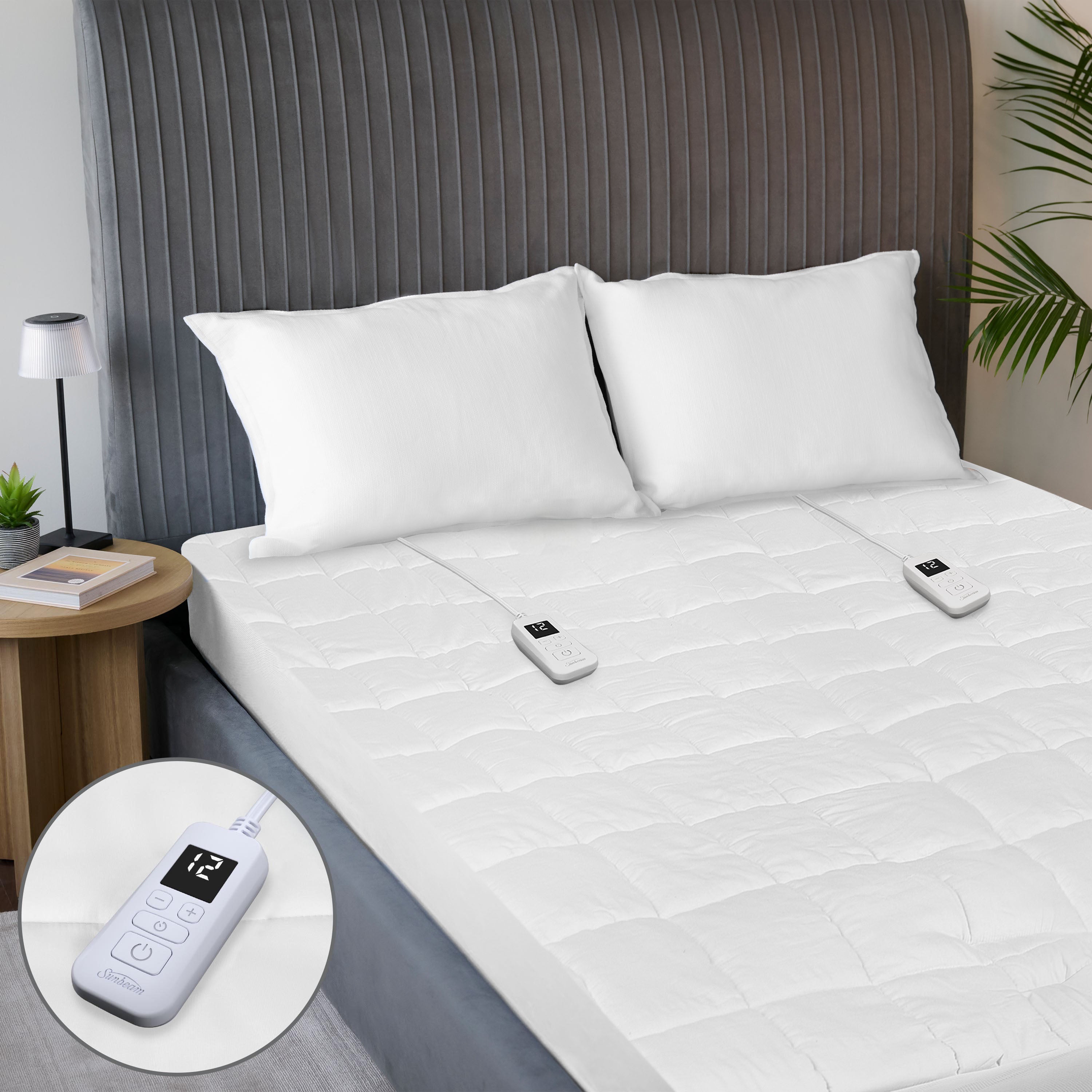 Sunbeam Restful Premium Quilted Heated Mattress Pad King 80x76