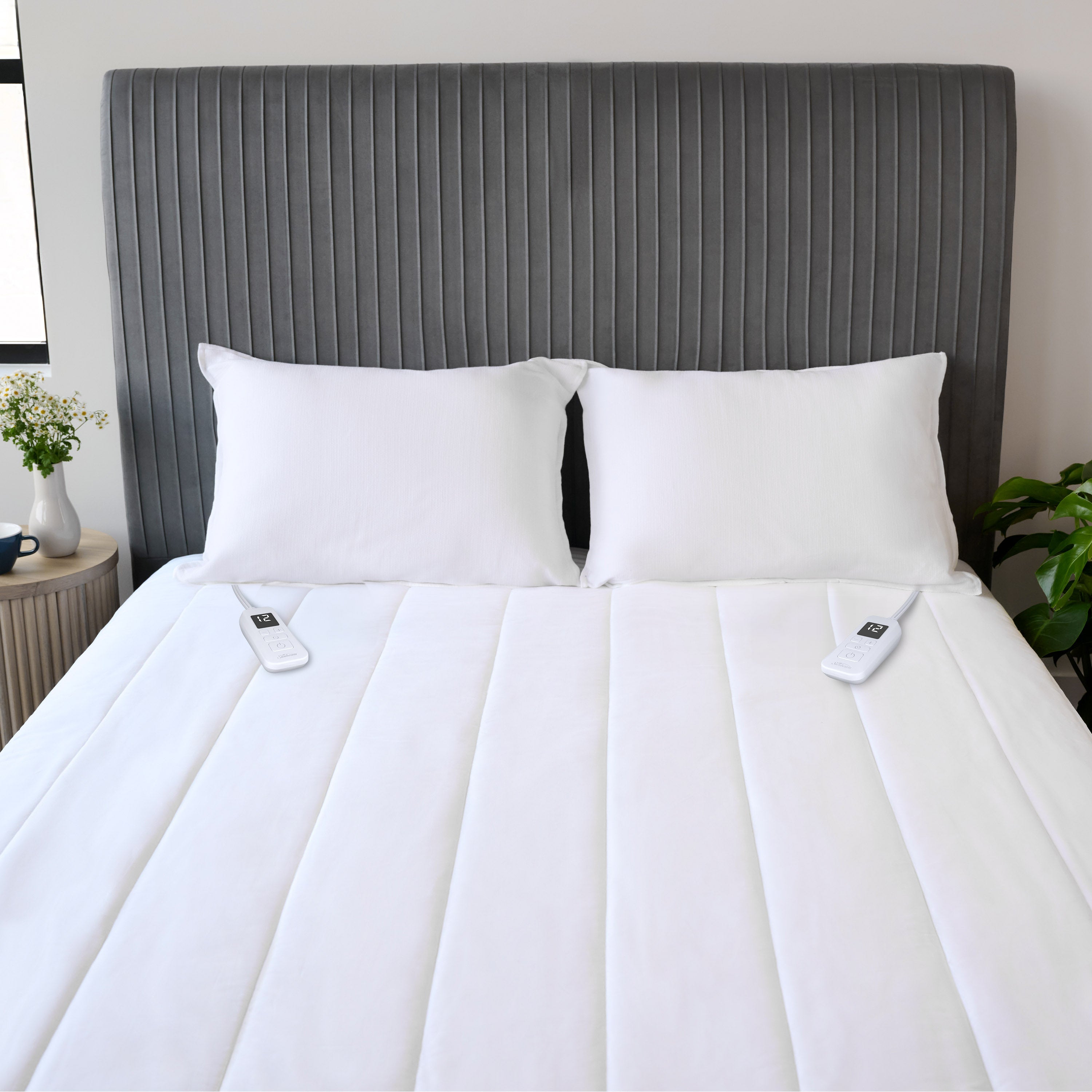 Sunbeam Heated Mattress Pad Dual Control Comfort 12 Heat