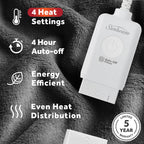 Sunbeam Heated Gray Throw Blanket Ultimate Cozy Microplush 4 Heat Settings 50x60