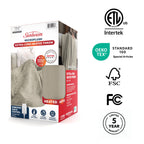 Sunbeam Heated Light Gray Throw Blanket Microplush 4 Heat Settings 50x70