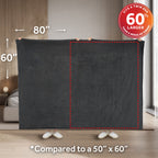 Sunbeam Heated Greystone Throw Blanket Oversized Microplush 4 Heat Settings 60x80
