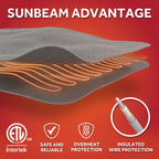 Sunbeam Heated Triangle Taupe Wearable Throw 4 Heat Settings 50x60