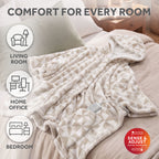 Sunbeam Heated Triangle Taupe Wearable Throw 4 Heat Settings 50x60