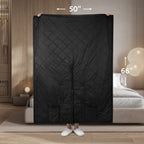 Sunbeam Cordless Heated Wearable Throw Black Hood Rechargeable 4 Heat Settings 50x66
