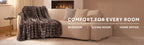Sunbeam Heated Brown Throw Bubble Faux Fur Luxury Collection 4 Heat Settings 50x70