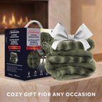 Sunbeam Heated Green Throw Bubble Faux Fur Luxury Collection 4 Heat Settings 50x70