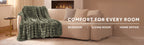 Sunbeam Heated Green Throw Bubble Faux Fur Luxury Collection 4 Heat Settings 50x70