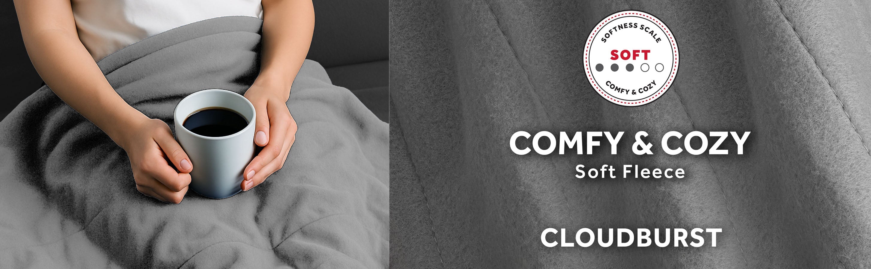 Sunbeam Heated Gray Blanket Brushed Fleece 12 Heat Settings