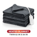 Sunbeam Heated Greystone Blanket Microplush 12 Heat Settings