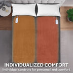 Sunbeam Heated Greystone Blanket Microplush 12 Heat Settings