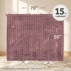 Sunbeam Heated Violet Throw Bubble Faux Fur Luxury Collection 4 Heat Settings 50x70
