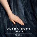 Sunbeam Heated Dark Navy Throw Luxe Plush Luxury Collection 4 Heat Settings 50x70