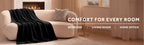 Sunbeam Heated Black Throw Luxe Plush Luxury Collection 4 Heat Settings 50x70