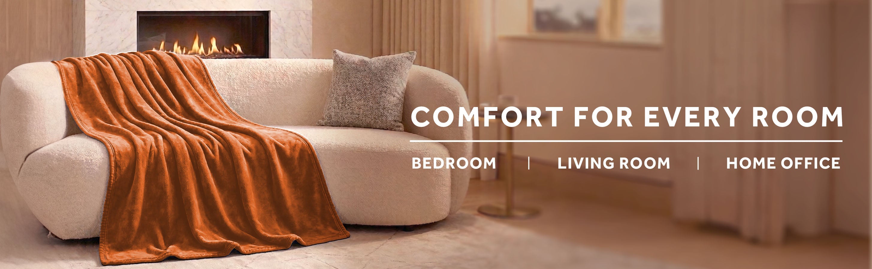 Sunbeam Heated Gingerbread Throw Luxe Plush Luxury Collection 4 Heat Settings 50x70