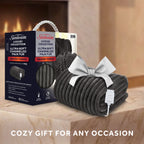 Sunbeam Heated Greystone Throw Channeled Faux Fur 4 Heat Settings 50x70