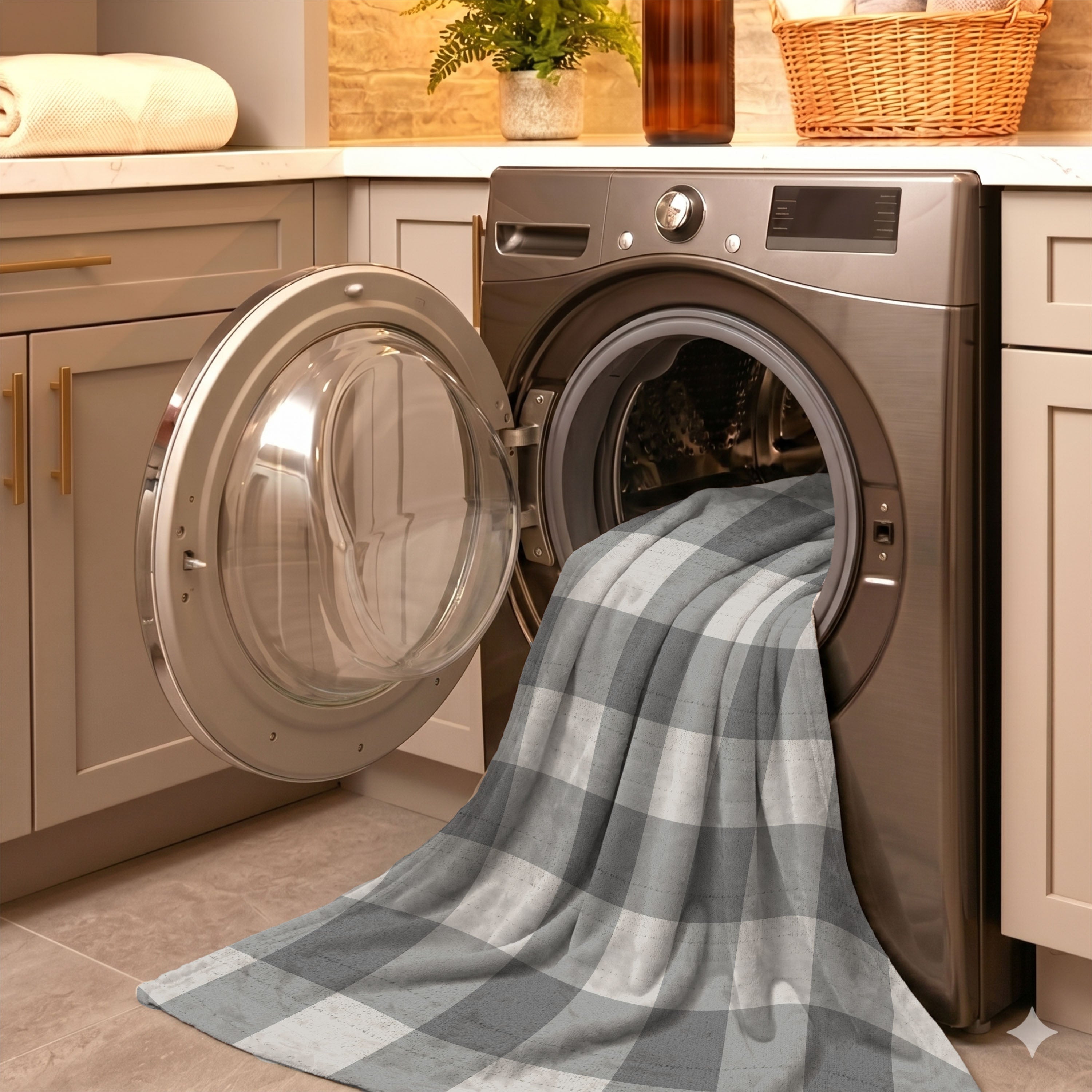 Sunbeam Heated Buffalo Gray Wearable Throw 4 Heat Settings 50x60