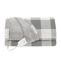 Sunbeam Heated Buffalo Gray Wearable Throw 4 Heat Settings 50x60