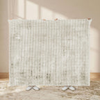 Sunbeam Heated Cream Throw Bubble Faux Fur Luxury Collection 4 Heat Settings 50x70