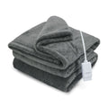 Sunbeam Heated Throw Blanket Arctic Plush Eco Quick Control 4 Heat Greystone 50x60