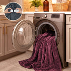 Sunbeam Heated Throw Blanket Arctic Plush Eco Quick Control 4 Heat Burgundy 50x60