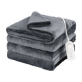 Sunbeam Heated Slate Gray Blanket Velvet 12 Heat Settings Full/