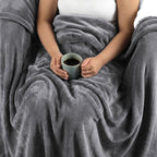 Sunbeam Heated Slate Gray Blanket Velvet 12 Heat Settings Full/