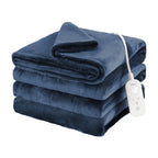 Sunbeam Heated Big Blue Blanket Velvet 12 Heat Settings Full/