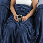 Sunbeam Heated Big Blue Blanket Velvet 12 Heat Settings Full/