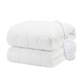 Sunbeam Heated Mattress Pad Honeycomb Quilted Plush 12 Heat Settings
