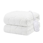 Sunbeam Heated Mattress Pad Honeycomb Quilted Plush 12 Heat Settings