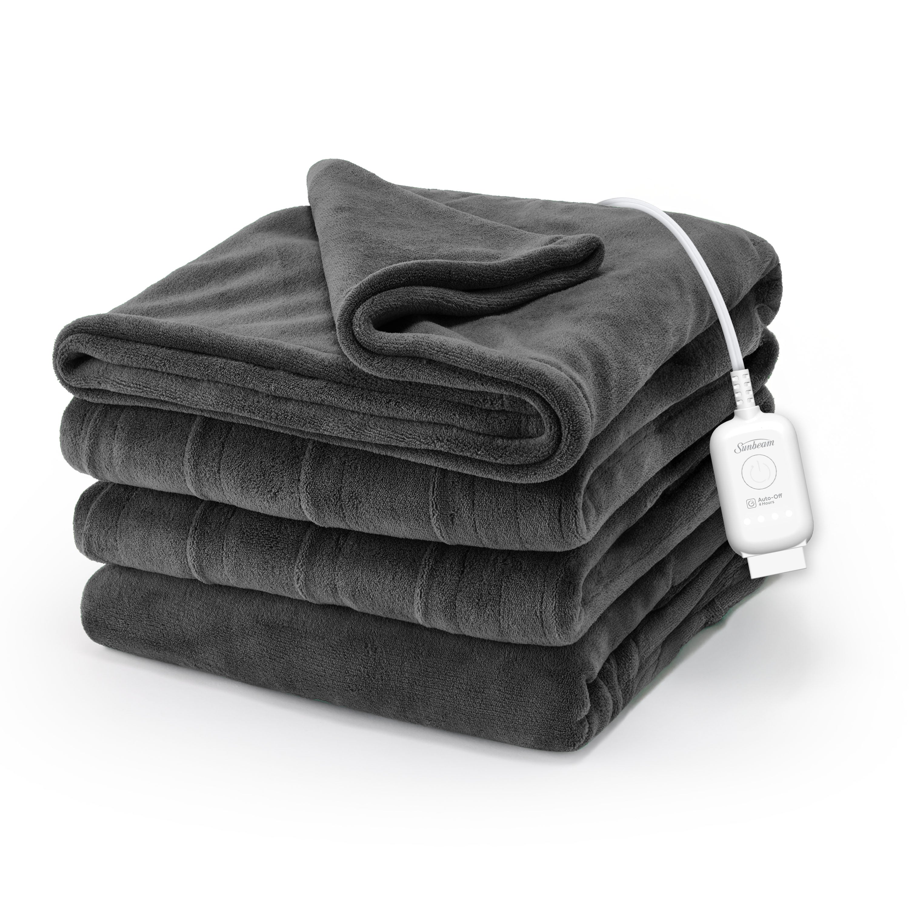 Sunbeam Electric Heated Blanket 
Twin Microplush Dark Shadow 62 x 84