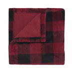 Sunbeam Electric Heated Microplush Family Throw Blanket Buffalo Plaid Red Black, 96 x 60 in