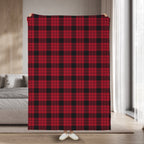 Sunbeam Heated Throw Blanket Microplush Sherpa Reverse Red Black Plaid 50" x 60"